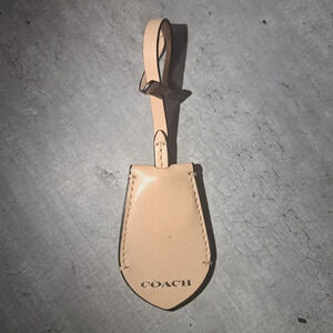 Brown Tan  Coach Logo Bag Hang Tag